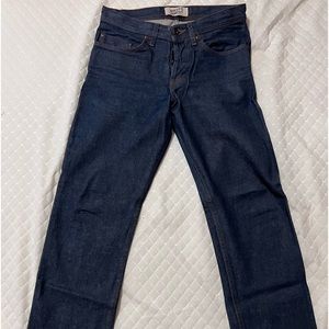 Naked and Famous selvage denim. Size 29, Weird guy fit. 1 soak and 1 wash.